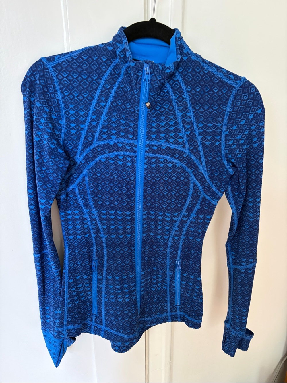 Lululemon Define Jacket Triometric Stripe Lakeside Blue Hero Blue Size 4